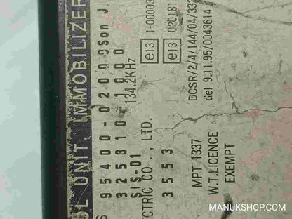 Control de la unidad de alarma inmovilizador módulo Hyundai Atos 9540002000