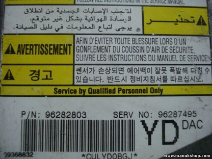 Sensor de impacto de airbag Daewoo 96282803YD 96287495 96282803 YD DAO 09368832