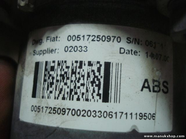 Unidad hidráulica del ABS Fiat Ducato 100 00517250970 51725097 BOSCH 0265231617
