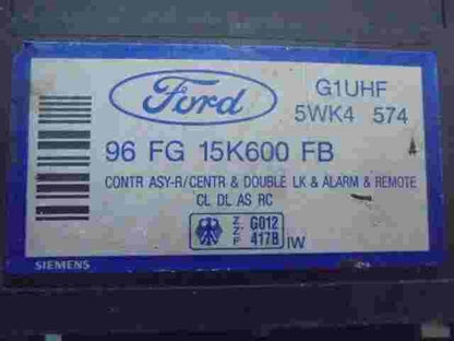 Controlador Confort Ford Fiesta Puma 96FG15K600FB 96FG-15K600-FB SIEMENS 5WK4574