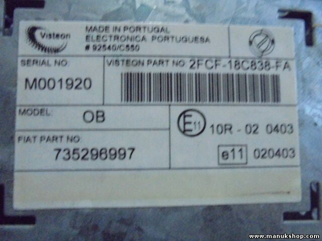 Radio CD Fiat Stilo 192 735296997 M001920 2FCF-18C838-AA