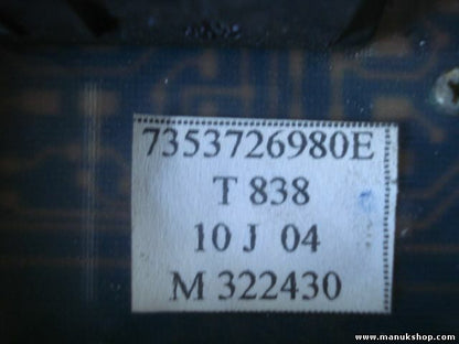 Interruptor de emergencia Fiat Doblo 7353726980E T838 10J04 M322430