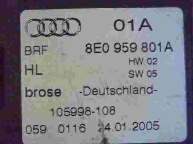 motore alzacristalli posteriore sinistro Audi A4 S4 8E0959801A 5WK47009EBF 10...