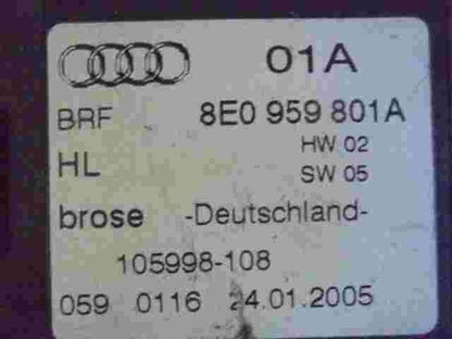 motore alzacristalli posteriore sinistro Audi A4 S4 8E0959801A 5WK47009EBF 10...