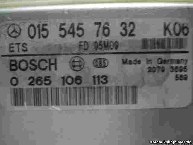 ETS ABS  Centralita Mercedes-Benz W210 0155457632 K06  FD95M09 BOSCH 0265106113