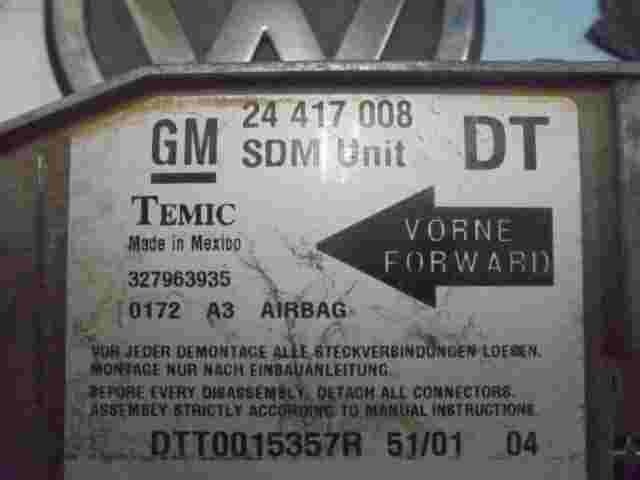 Airbag Centralita  Opel GM 24417008DT 24417008 DT 0172 A3 TEMIC 327963935