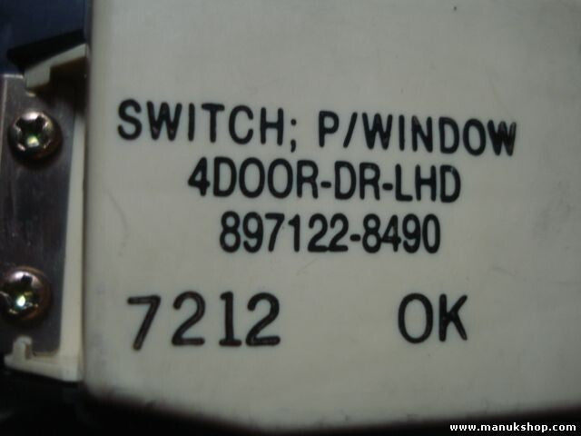 mando botonera elevalunas Trooper Opel Monterey 4D00RDRLHD 8971228490 4JG2TCD