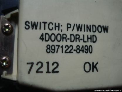 mando botonera elevalunas Trooper Opel Monterey 4D00RDRLHD 8971228490 4JG2TCD