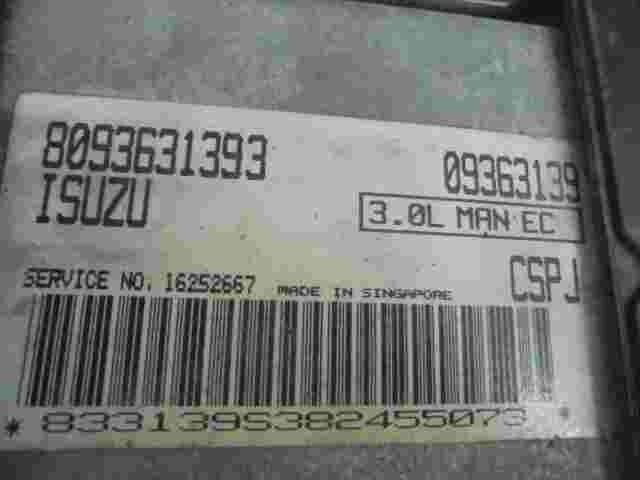 Centralita del motor Isuzu Trooper 3.0L CSPJ 8093631393 09363139