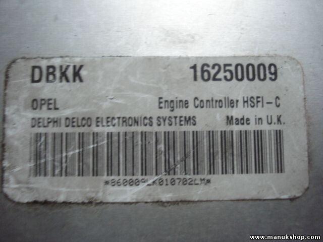 Centralita del motor Opel 16250009 DELPHI HSFI-C