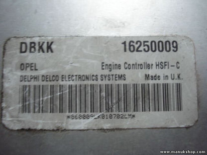 Centralita del motor Opel 16250009 DELPHI HSFI-C