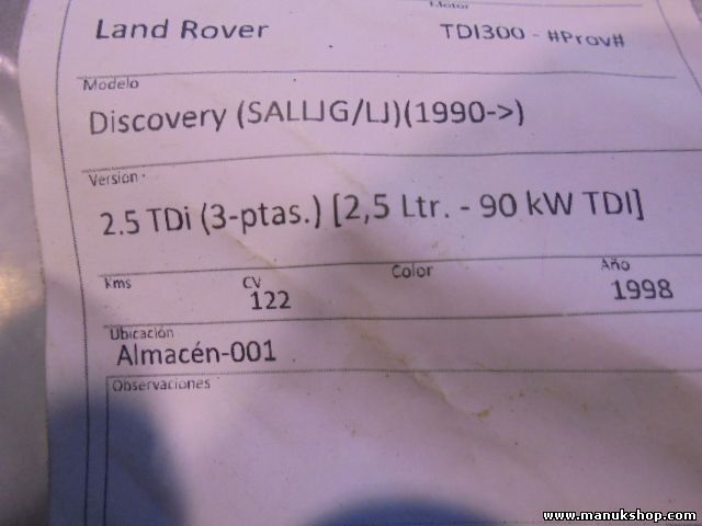 Aforador Land Rover Defender Pick-up LD_ 2.2 TD4 4x4 Discovery