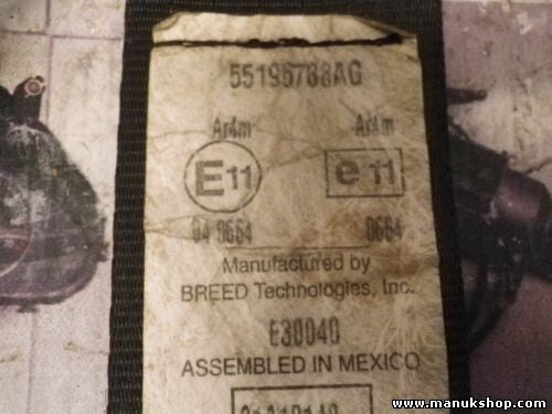 Cinturón de seguridad delantero derecho Jeep Grand Cherokee II WG 55196788AG