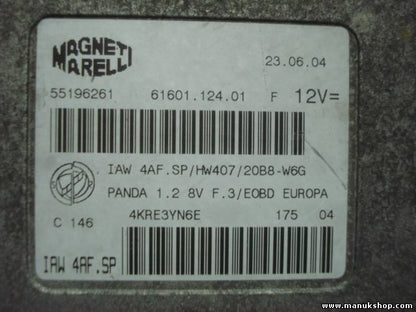 Centralita Fiat Panda 55196261 0055196261 6160112401 61601.124.01 IAW4AFSP