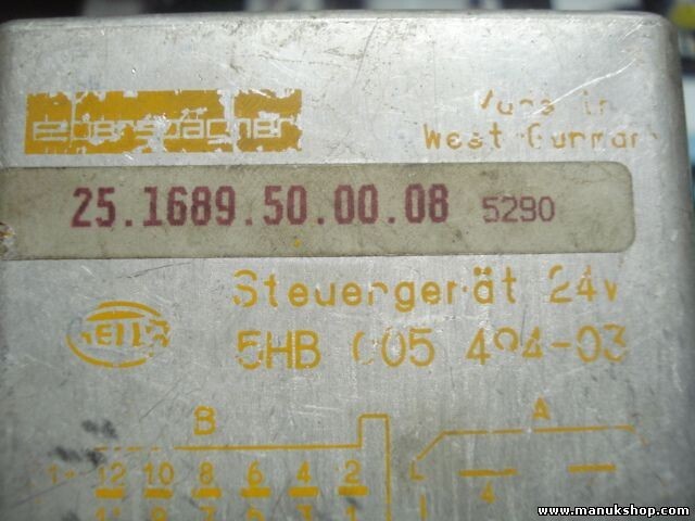 Calentador de la Unidad de Control Renault Premium 251689500008 5HB00549403