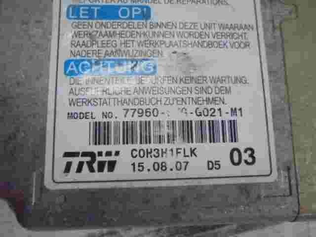 Sensore di impatto airbag Honda CIvic TRW 77960SMGG021M1 C0H3H1FLK