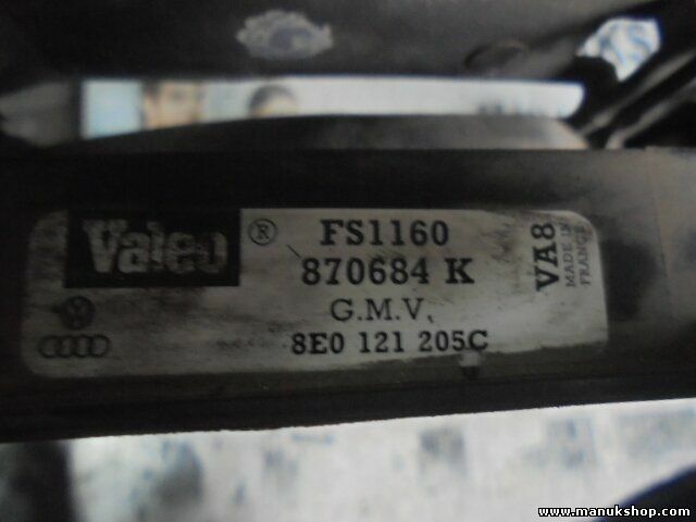 Cubierta de la ventilador de refrigeración Audi A4 B6 B7 8E0121205C 867009H 