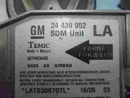 Airbag Centralita Opel Corsa GM 24439952 LA 24439952LA TEMIC 327963935 A8