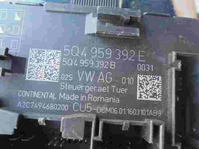 Unità di controllo porta Seat Scoda 5Q4959392E 5Q4959392B A2C7494680200