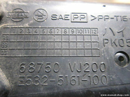 Rejilla Aireadora Nissan Navara D22 68750VJ200 68750 VJ200 E5325161100