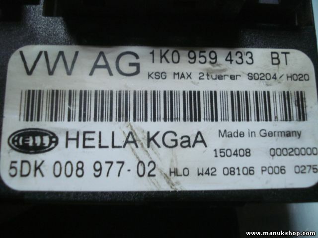 Controlador Confort VW Volkswagen AG  1K0959433BT 1KO959433BT HELLA 5DK00897702