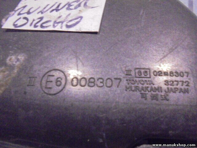 Espejo retrovisor exterior derecho electrico Toyota 4Runner E6008307 R2920 2916