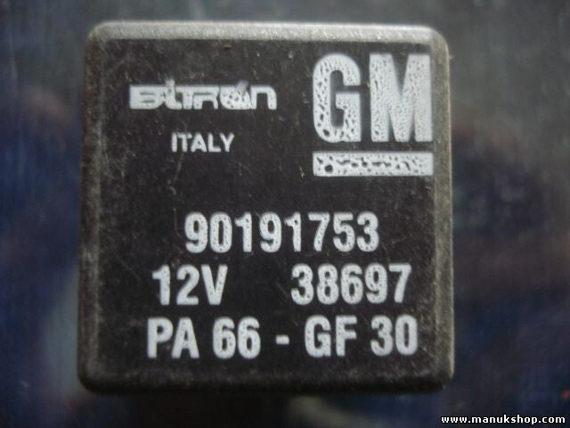 Relé Opel Vectra B Calibra A Astra G Corsa B 90191753 BITRON 12V 38697 PA66GF30