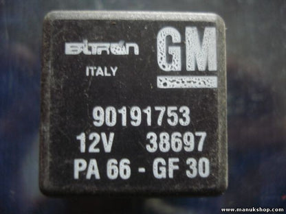 Relé Opel Vectra B Calibra A Astra G Corsa B 90191753 BITRON 12V 38697 PA66GF30
