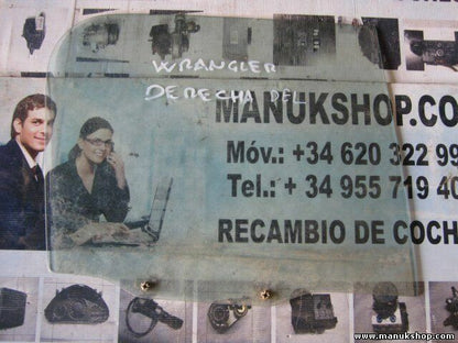 Vetro porta anteriore destra Jeep Wrangler