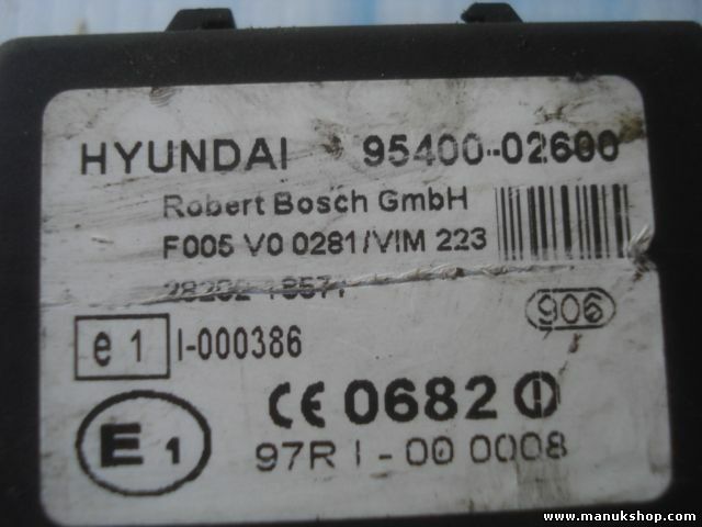 Control de la unidad de alarma inmovilizador módulo Hyundai Atos 9540002600