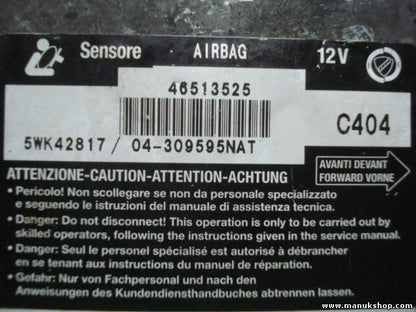 Airbag Centralita Fiat Multipla 186 46513525 SIEMENS 5WK42817 043095NAT