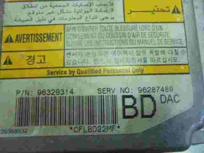Sensore di impatto airbag Daewoo Nubira (DAC) 96329314 96287489BD 96287489 BD