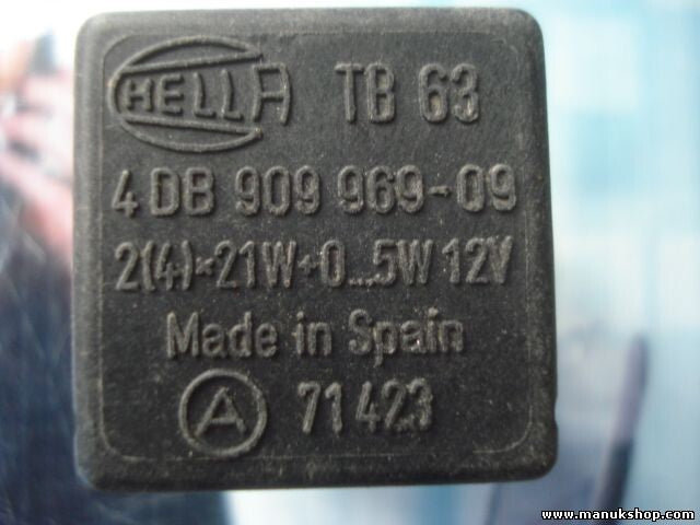Relé TB 63 HELLA 4DB90996909 4DB 909 969-09 4DB909969-09 71423