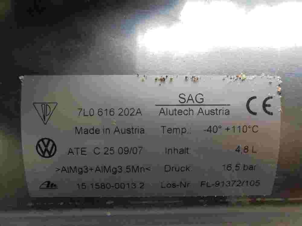 Receptor de aire Porsche Cayenne Año 7L0616202A 7L0 616 202A ATE 15158000132